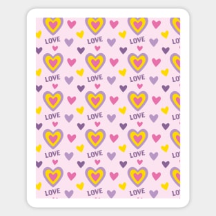 Retro Love Pattern Sticker